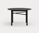 Mesa de comedor redonda JUNCO de 120 cm para 4 a 6 personas, en negro – Teulat
