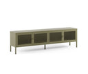 Mueble TV TANA de 160 cm con 4 puertas de rejilla en color verde