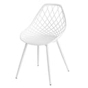 Silla JOSIE, en blanco, vista en perspectiva