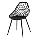 Silla JOSIE, en negro, vista en perspectiva