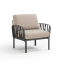 Sillón KOMODO, en antracita con cojines canvas Sunbrella – Nardi