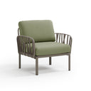 Sillón KOMODO, en tortora con cojines giungla Sunbrella – Nardi