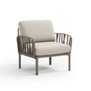 Sillón KOMODO, en tortora con cojines tech panama – Nardi