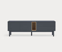 Mueble TV CORVO de 180 cm con 2 puertas, 2 cajones y 1 nicho, en antracita – Teulat