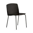 Silla SAGO, en negro, vista en tres cuartos – Teulat