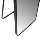 Espejo RODAS de aluminio negro con soporte