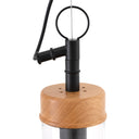 Lámpara de techo BIAR en cristal y madera
