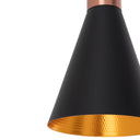 Lámpara de techo ASEVAR en negro y cobre