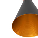 Lámpara de techo ASEVAR en negro y cobre