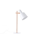 Lámpara de sobremesa ESTEL en blanco y cobre
