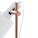 Lámpara de sobremesa ESTEL en blanco y cobre