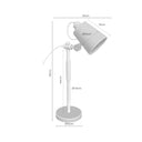 Lámpara de sobremesa IRIA articulable en blanco
