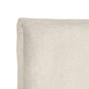 Detalle del tapizado del cabecero ABREGO en beige, 180 cm