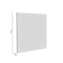 Cabecero tapizado MISTRAL liso en beige, 90 cm de ancho