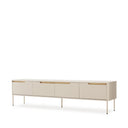 Mueble TV Bergen de 200 cm con cuatro puertas, vista frontal