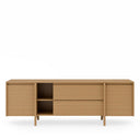 Mueble TV PACIFIC de 180 cm con 2 puertas y 2 cajones, visto de frente