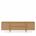 Mueble TV PACIFIC de 200 cm con 2 puertas y 2 cajones, visto de frente