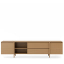 Mueble TV PACIFIC de 240 cm con 2 puertas y 2 cajones, visto de frente
