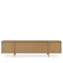 Mueble TV PACIFIC de 240 cm con 5 puertas, en un salón de paredes claras