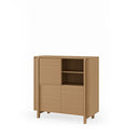 Aparador alto PACIFIC de 120 cm con 3 puertas, visto en tres cuartos
