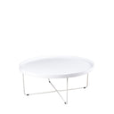 Mesa de centro BRUNO redonda en blanco