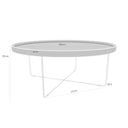 Mesa de centro BRUNO redonda en blanco