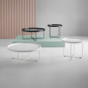 Mesa de centro DAVE redonda en blanco