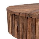 Mesa de centro TARAK redonda en madera reciclada