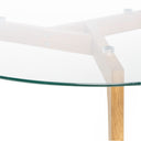 Mesa de centro PATRICK en cristal y madera