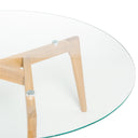 Mesa de centro PATRICK en cristal y madera
