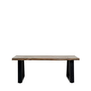 Mesa de centro KABIR en acacia y metal