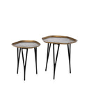 Set de mesas de centro PUNJABI en aluminio cobre