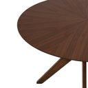 Mesa CARMEL de 120 cm, en nogal, vista lateral