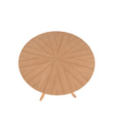 Mesa CARMEL de 120 cm, en roble, vista trasera en perspectiva