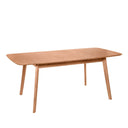 Mesa ENMA 120, en roble, vista lateral