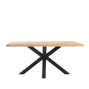 Mesa GRACE de 160 cm, en negro, vista trasera en perspectiva