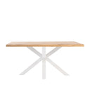 Mesa GRACE de 220 cm, en blanco, vista trasera en perspectiva