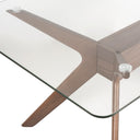 Mesa DELLA de 140 cm, en nogal, vista lateral