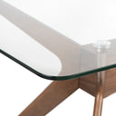 Mesa DELLA de 140 cm, en nogal, vista frontal
