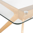 Mesa DELLA de 140 cm, en roble, vista frontal
