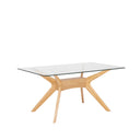 Mesa DELLA de 160 cm, en roble, vista en perspectiva