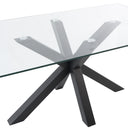 Mesa DEMI de 160 cm, en negro, vista lateral