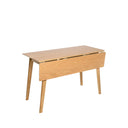 Mesa TORI, en roble, vista en perspectiva