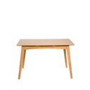 Mesa TORI, en roble, vista frontal
