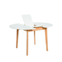Mesa LIANA 100, en blanco, vista lateral