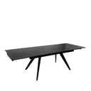 Mesa KELLY de 160 cm, en negro, vista lateral