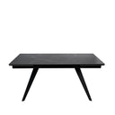 Mesa KELLY de 180 cm, en negro, vista trasera en perspectiva