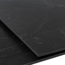 Mesa KELLY de 180 cm, en negro, detalle del acabado