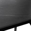 Mesa KELLY de 180 cm, en negro, detalle del acabado