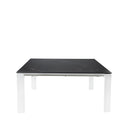 Mesa JANET 140, en negro y blanco, vista trasera en perspectiva
